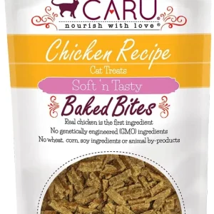 Caru Natural Chicken Recipe Bites Soft and Chewy Cat Treats - 3 oz