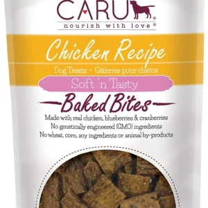 Caru Natural Chicken Recipe Bites Soft and Chewy Dog Treats - 4 oz