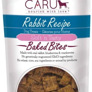 Caru Natural Rabbit Recipe Bites Soft and Chewy Dog Treats - 4 oz