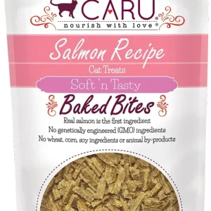 Caru Natural Salmon Recipe Bites Soft and Chewy Cat Treats - 3 oz