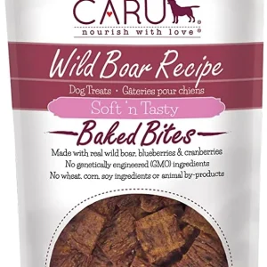 Caru Natural Wild Boar Recipe Bites Soft and Chewy Dog Treats - 4 oz
