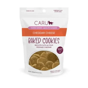 Caru Pet Food Cheddar Cheese Dog Cookies - Baked Treats 4 oz