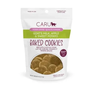 Caru Pet Food Goat's Milk Apple and Sweet Potato Dog Cookies 4 oz