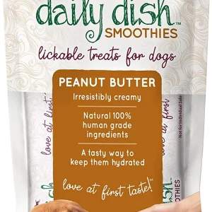 Caru Smoothies Peanut Butter Lickable Treats Dog Treats and Wet Dog Food - 2 oz - Case of 12