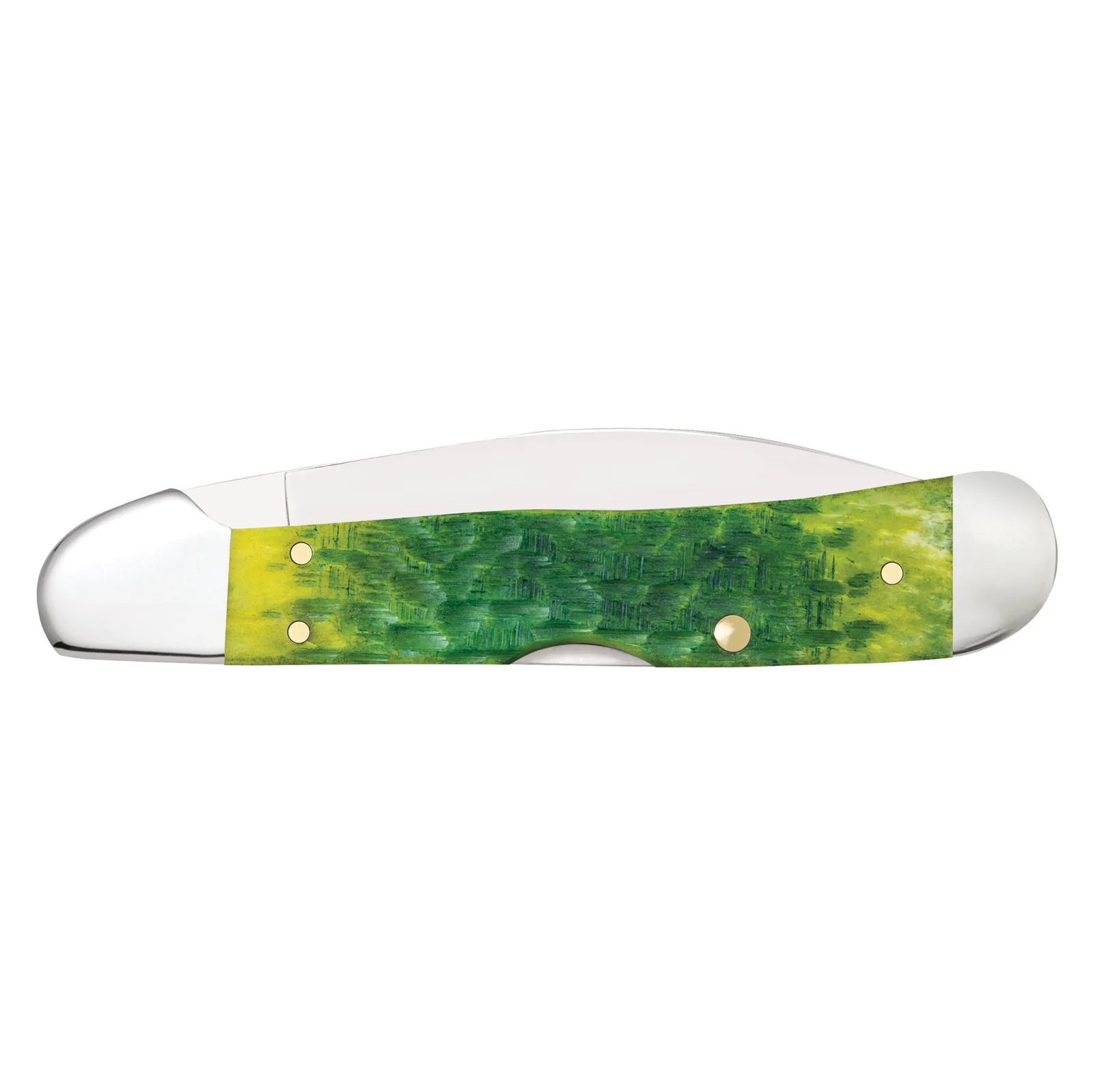 Case Knives Peach Seed Jig Green Apple Bone CopperLock Knife - Image 2
