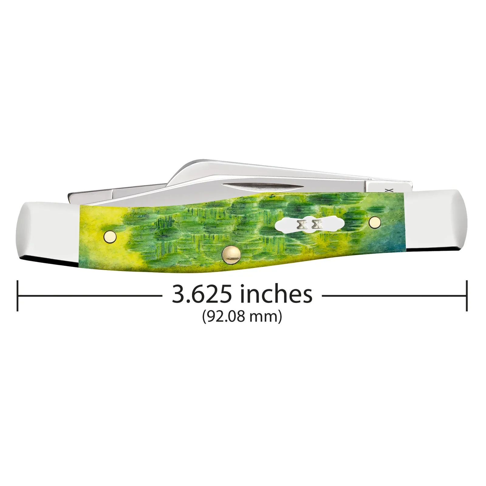 Case Knives Peach Seed Jig Green Apple Bone Medium Stockman Knife - Image 2