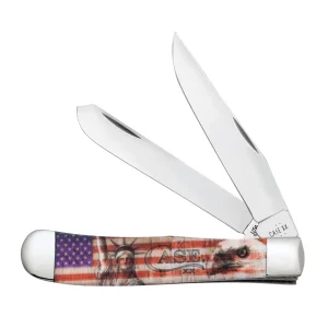 Case Patriotic CCI White Synthetic - Sm Trapper