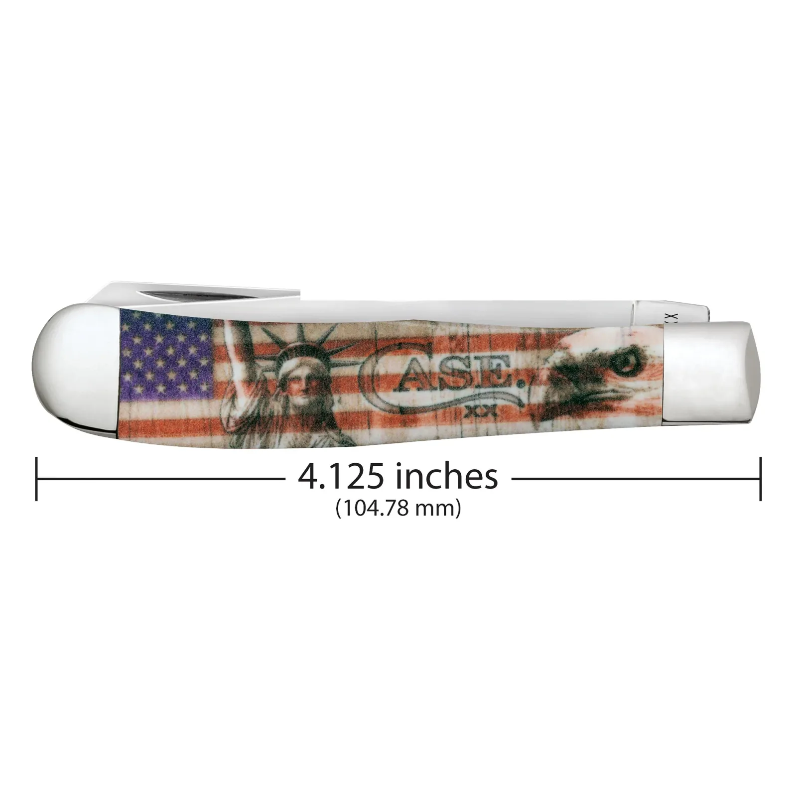 Case Patriotic CCI White Synthetic - Sm Trapper - Image 2