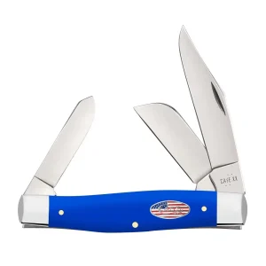 Case Royal Blue Synthetic Smooth Large Stockman