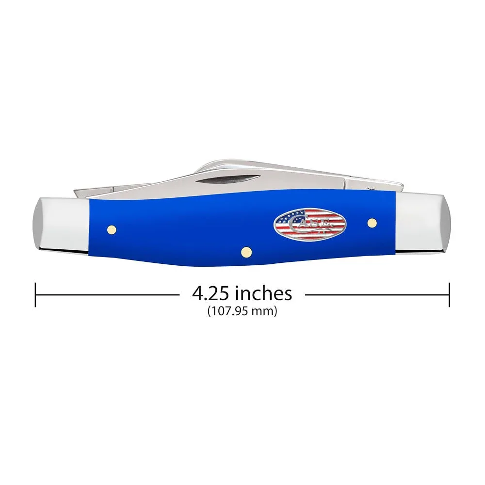 Case Royal Blue Synthetic Smooth Large Stockman - Image 2