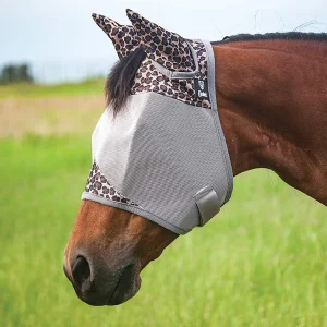 Cashel Company Crusader Leopard Horse Fly Mask with Ears
