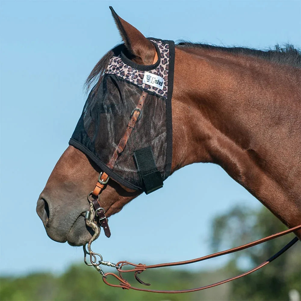 Cashel Company Quiet Ride Leopard Large Horse Fly Mask