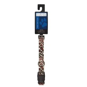 Casual Canine Animal Print Collar 14-20In Giraffe