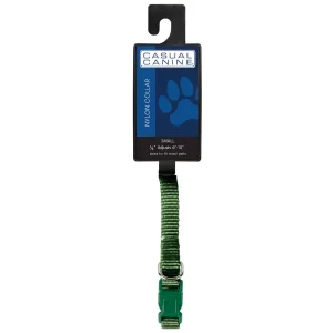 Casual Canine Collar 6-10In Dark Green
