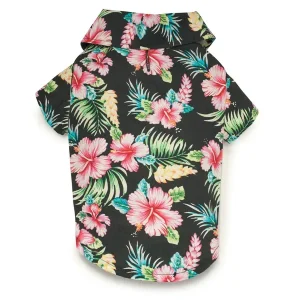 Casual Canine Hawaiian Breeze Camp Shirt S Black
