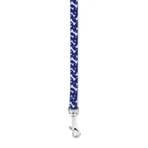 Casual Canine Patterns Lead Bone 6Ftx1In Blue