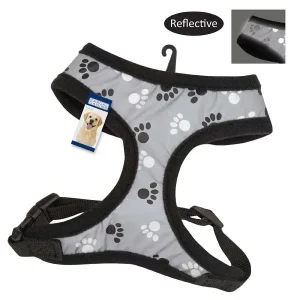 Casual Canine Reflective Pawprint Dog Harnesses