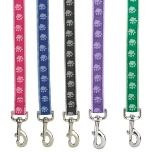 Casual Canine Two-Tone Pawprint Dog Leads