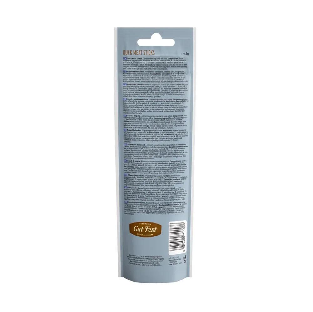 Catfest Duck Meat Sticks Cat Treats - Image 2