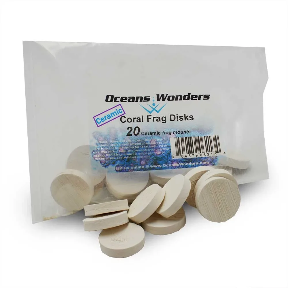 Ceramic Coral Frag Disks 1.25" (20 pc) - Oceans Wonders