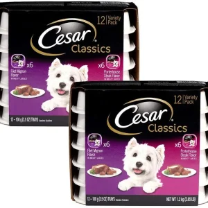 Cesar Canine Cuisine Beef Multi-Pack Wet Dog Food - 3.5 oz - Case of 24