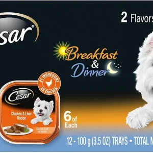 Cesar Canine Cuisine Breakfast and Dinner Multi-Pack Wet Dog Food - 3.5 oz - Case of 24