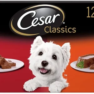 Cesar Canine Cuisine Classic Beef, Chicken & Liver Multi-Pack Wet Dog Food - 3.5 oz - Case of 24