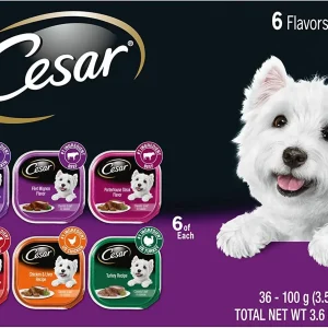 Cesar Canine Cuisine Classics Multi-Pack Wet Dog Food - 3.5 oz - Case of 36
