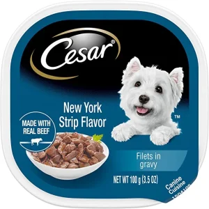 Cesar Canine Cuisine Gourmet Filets New York Strip Flavor Wet Dog Food - 3.5 oz - Case of 24