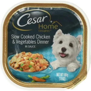 Cesar Canine Cuisine Home Delights Chicken & Vegetable Wet Dog Food - 3.5 oz - Case of 24