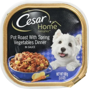 Cesar Canine Cuisine Home Delights Pot Roast & Vegetable Wet Dog Food - 3.5 oz - Case of 24