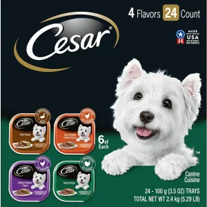 Cesar Canine Cuisine Poultry Multi-Pack Wet Dog Food - 3.5 oz - Case of 24