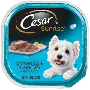 Cesar Canine Cuisine Sunrise Breakfast Scrambled Egg & Sausage Wet Dog Food - 3.5 oz - Case of 24
