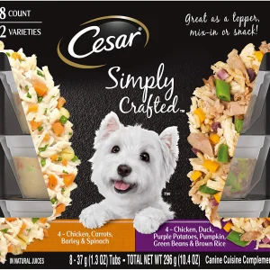 Cesar Simply Crafted Chicken & Duck Multipack Wet Dog Food - 1.3 oz - Case of 16