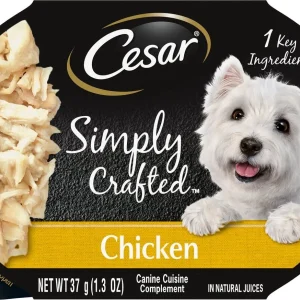 Cesar Simply Crafted Chicken Wet Dog Food - 1.3 oz - Case of 10