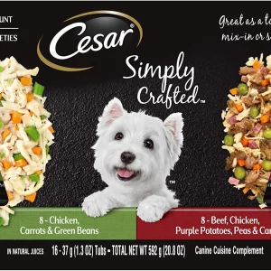 Cesar Simply Crafted Multipack Wet Dog Food - 1.3 oz - Case of 32
