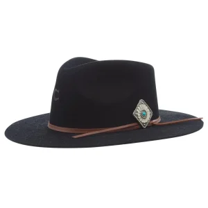 Charlie 1 Horse Black Lone Butte 3in Brim Wool Fashion Hat