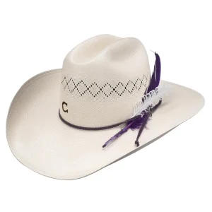 Charlie 1 Horse C1H 10X Purple Haze 4 1/4in Brim Precreased Straw Hat