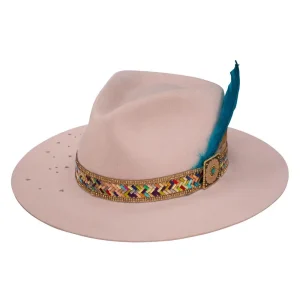 Charlie 1 Horse Pink Hillbilly Hippy Lainey Wilson 3 in. Brim Fashion Hat