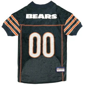 Chicago Bears Striped Mesh Jersey for Dogs - NFL Licensed Pet Apparel