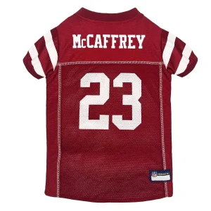 Christian McCaffrey San Francisco 49ers Pet Striped Jersey - NFLPA Dog Jersey