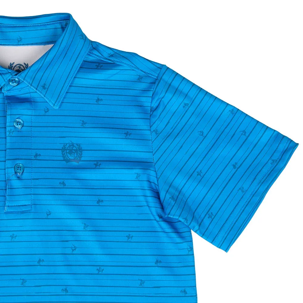 Cinch Boy's Blue Bronco Polo - Image 2