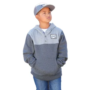Cinch Boy's Charcoal Color Block Hoodie