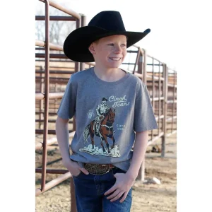 Cinch Boys Grey Short Sleeve Graphic Tee