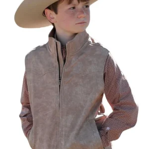 Cinch Boy's Khaki Bonded Vest