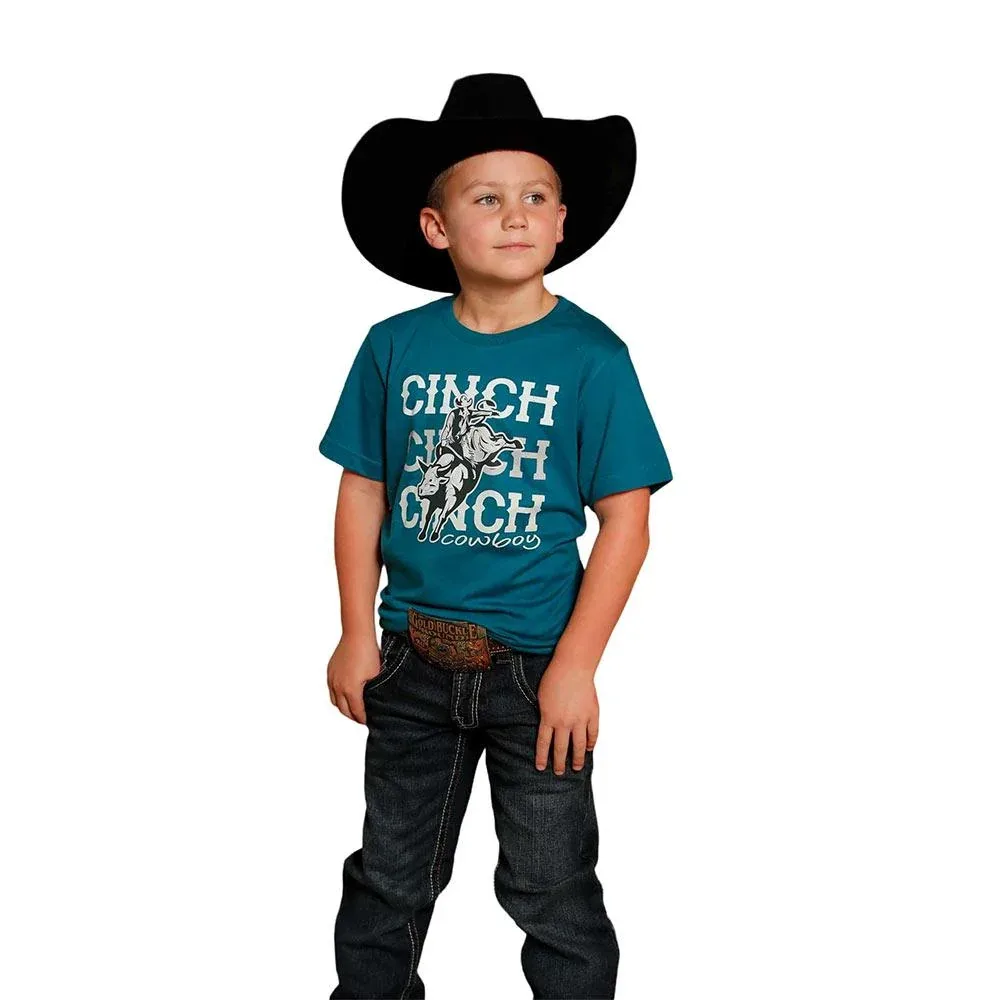 Cinch Boy's Teal Short Sleeve Tee Shirt