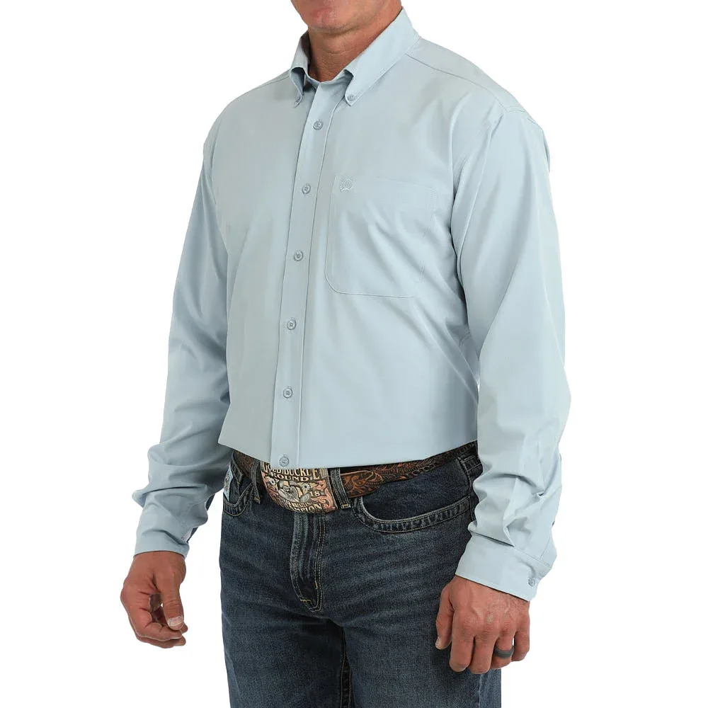 Cinch Light Blue ArenaFlex Long Sleeve Shirt - Image 2