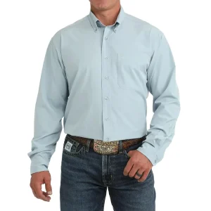 Cinch Light Blue ArenaFlex Long Sleeve Shirt