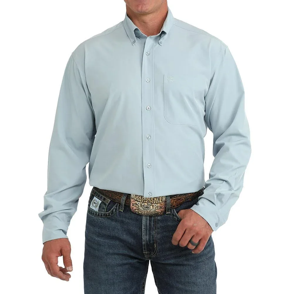 Cinch Light Blue ArenaFlex Long Sleeve Shirt