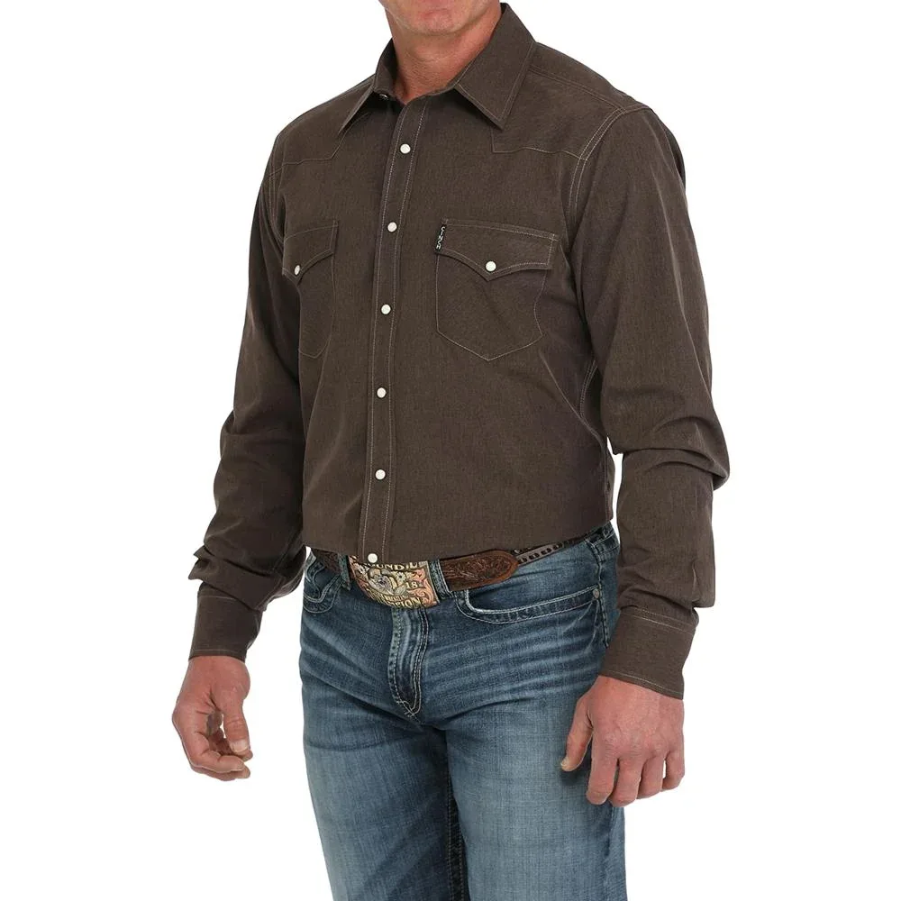 Cinch Men Brown Modern Fit Shirt - Image 2
